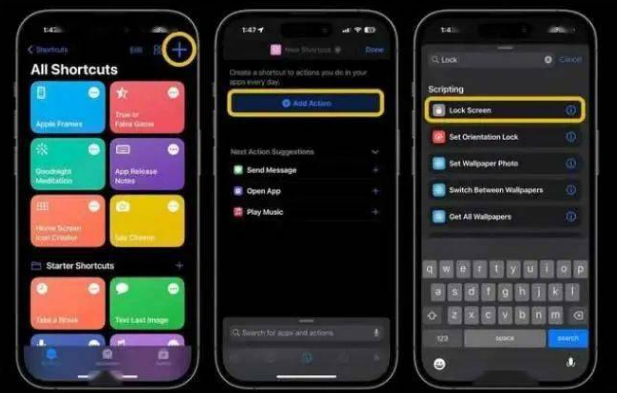 华阴苹果14锁屏维修店分享iPhone14升级iOS16.4后如何创建锁屏快捷方式 