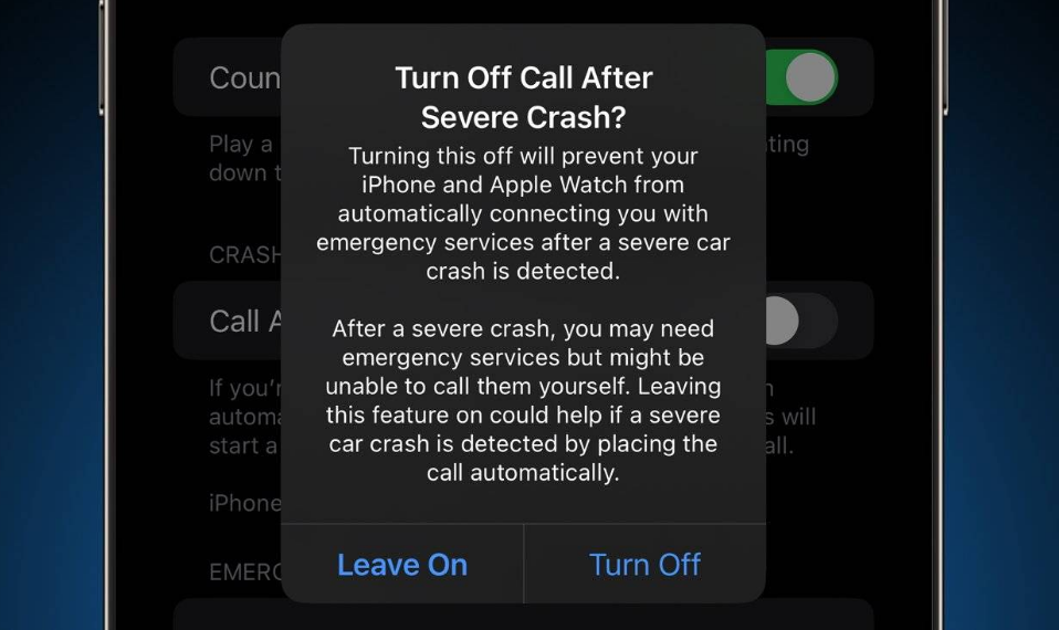 华阴苹果14维修分享 iPhone 14 和 Apple Watch 上关闭崩溃检测 